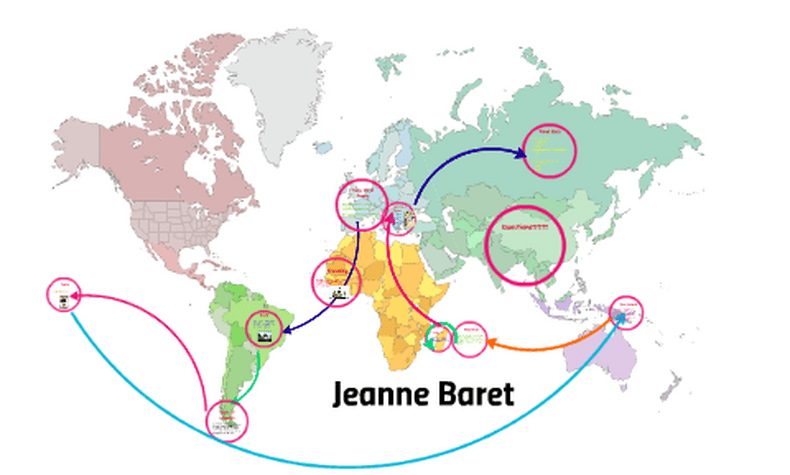 Bougainville's expedition took 4 years to circumnavigate the Earth. jeanne baret around the world