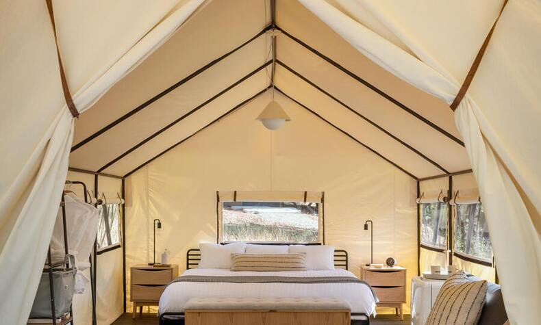 Staying in a camp in the middle of a national park, a unique experience between luxury and adventure. yosemite national park united states