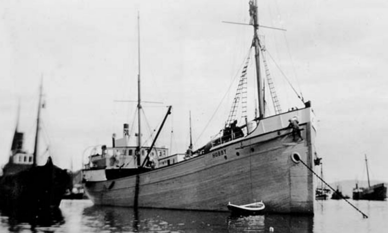 Louise A. Boyd twice chartered the Hobby, a supply ship. The second time, to go to the rescue of Amundsen missing in the Barents Sea in 1928. hobby port tromso