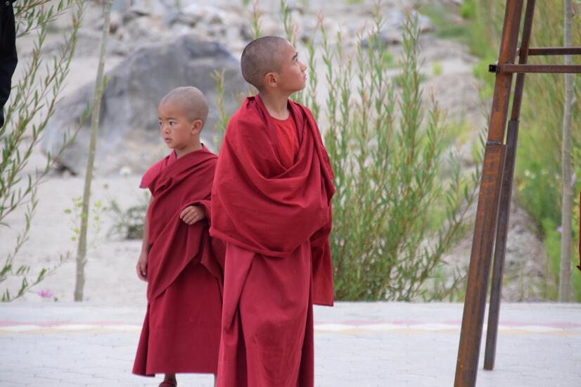In the past, formal education was only provided in monasteries and the first-born son of each family was obliged to learn the Tibetan script in order to be able to read the sacred books. travel remote luxury to Ladakh India monks