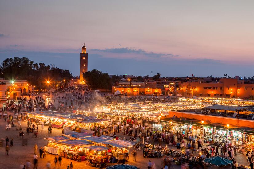 Djemaa el Fna Square in Marrakech. travel Morocco Djemaa el Fna Square Marrakech