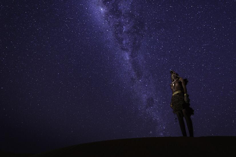 The Milky Way from Sierra Cafema. Milky way in Sierra Cafema. Safari Namibia.