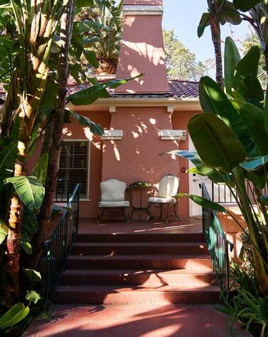 The famous pink bungalows of the Beverly Hills Hotel. beverly hills hotel los angeles