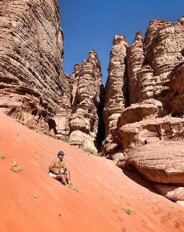Gonzalo Gimeno, in the desert of Hisma. neom sustainable city desert hisma