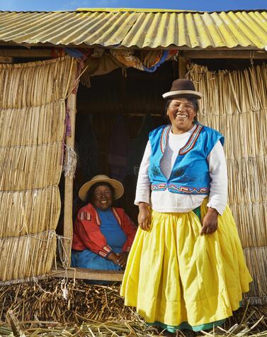 In Peru there are more than 20 islands of the Uro Chulluni ethnic group. Photos: Belmond. peruvian andean uros islands