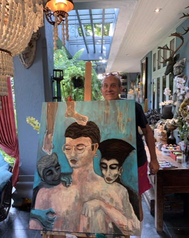 Painting is another of Bill Bensley's passions. The artist considers himself an outsider painter. bill bensley.