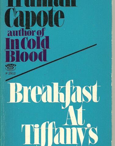 Cover of Truman Capote's book set in 1940s Manhattan. breakfast at tiffany truman capote