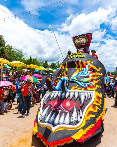 Carriage at the Phi Ta Khon festival, which is celebrated in Loei. Phi Ta Khon in Loei