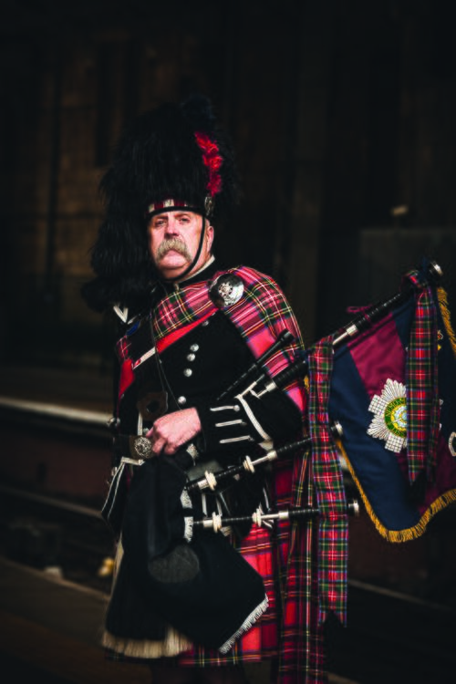 Each Scottish clan has its own crest and tartan design with which they make the traditional kilts. luxury train travel Scotland Belmond Royal Scotsman