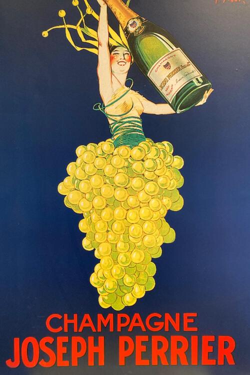 Joseph Perrier champagne advertising poster. joseph perrier