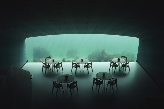 underwater restaurant under norway.