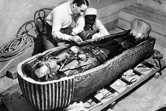 Howard Carter spent ten years cataloging the thousands of objects in the tomb of the infant pharaoh. howard carter tutankhamen tomb.
