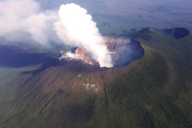 Mount Nyiragongo Congo volcano.