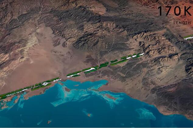 "The Line" will be a city with one million inhabitants and 170km long, preserving 95% of the natural areas in NEOM, with zero cars, zero roads and zero carbon emissions. the line neom city