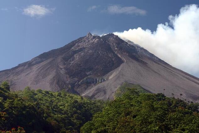 Mount Merapi in Jakarta is the most active volcano in Indonesia. It has erupted 69 times since 1548. Mount Merapi Indonesian volcano