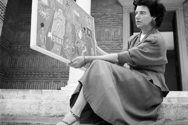 Peggy Guggenheim returned and settled in Venice to coincide with the 1948 Biennale. peggy guggenheim