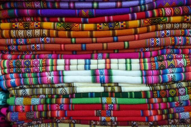 Jujuy's handcrafted textiles are made with yarns from llamas and local sheep. Photo: Chris Bai. The town of Purmamarca preserves the colonial architecture and the customs and traditions of the people of the quebradeños.