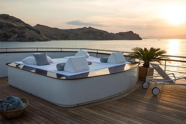 Aqua Blu was formerly the private yacht of an aristocratic European family. aqua blu raja ampat luxury yacht