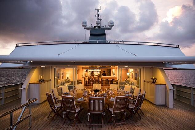 This exclusive yacht is ideal for exploring the remote archipelago of Raja Ampat as a group or as a family. aqua blu luxury yacht indonesia raja ampat