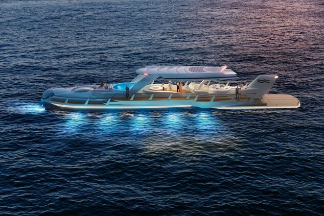 The idea of a submersible yacht could create a new way to travel through large marine national parks. Images: U-Boat Worx.