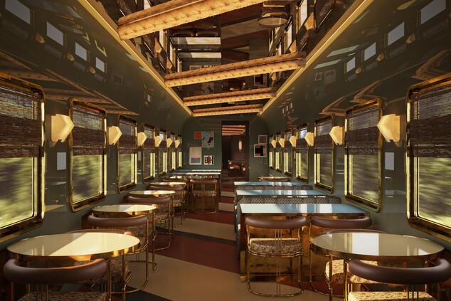 Interiors of the Orient Expres La Dolce Vita