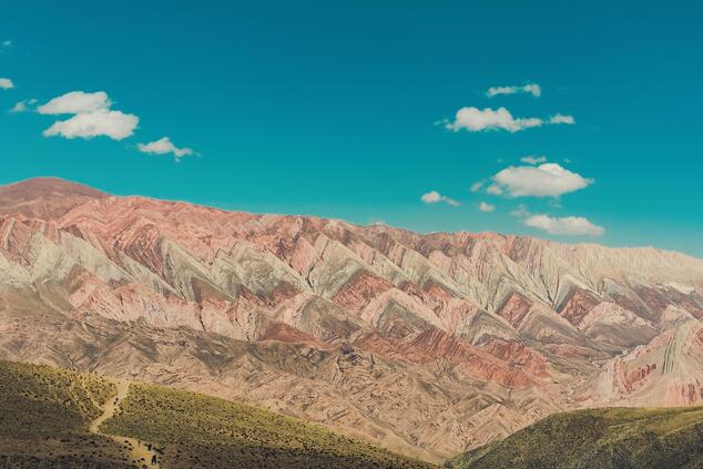 The so-called Hornocal Rainbow Mountains, at 4,700m above sea level. Hornocal Mountains Argentina