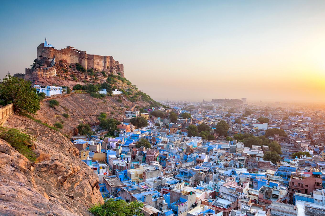 View of the city of Jodhpur, the second largest city in the state of Rajasthan. luxury travel India Jodhpur