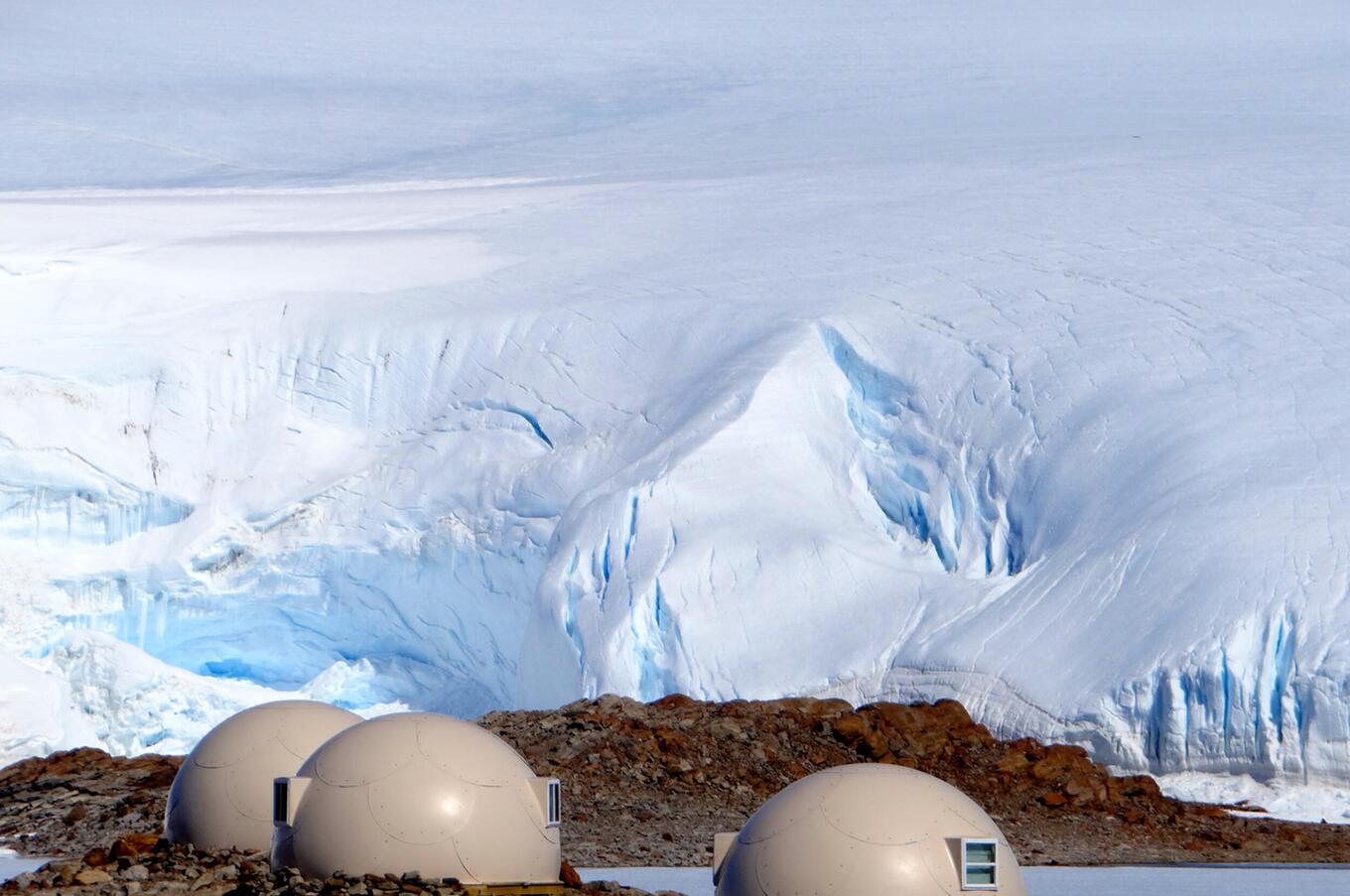 The White Desert camp has 6 double igloos with all amenities. antarctica white desert luxury trip