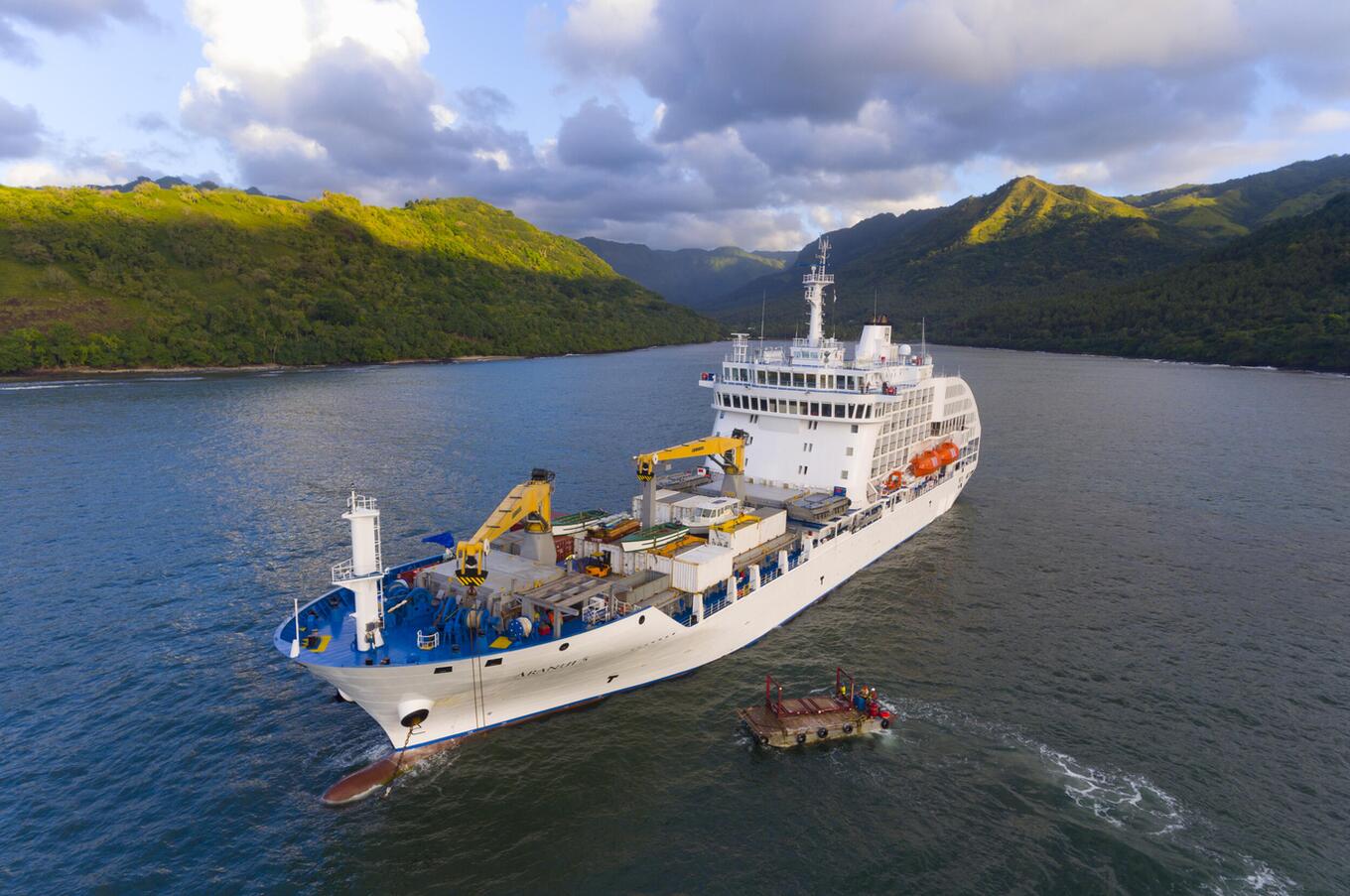 The Aranui 5 offers an authentic and different way to tour and discover the Marquesas Islands. Photo: Aranui. luxury cruise polynesia marquesas islands Aranui