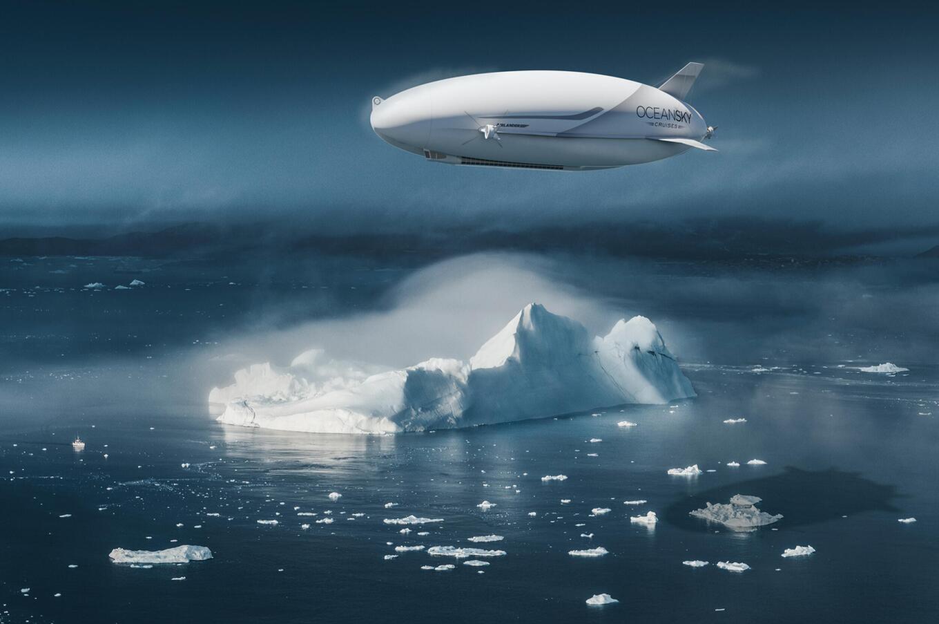 OceanSky's challenge is to land by blimp for the first time at the geographic north pole in 2030. Photo: Tom Hegen Carl-Oscar Lawaczeck pilot oceansky airships