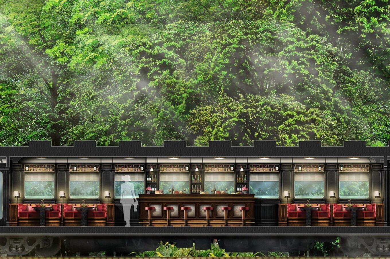 The Intercontinental Khao Yi hotel, designed inside classic train carriages. khao yi intercontinental