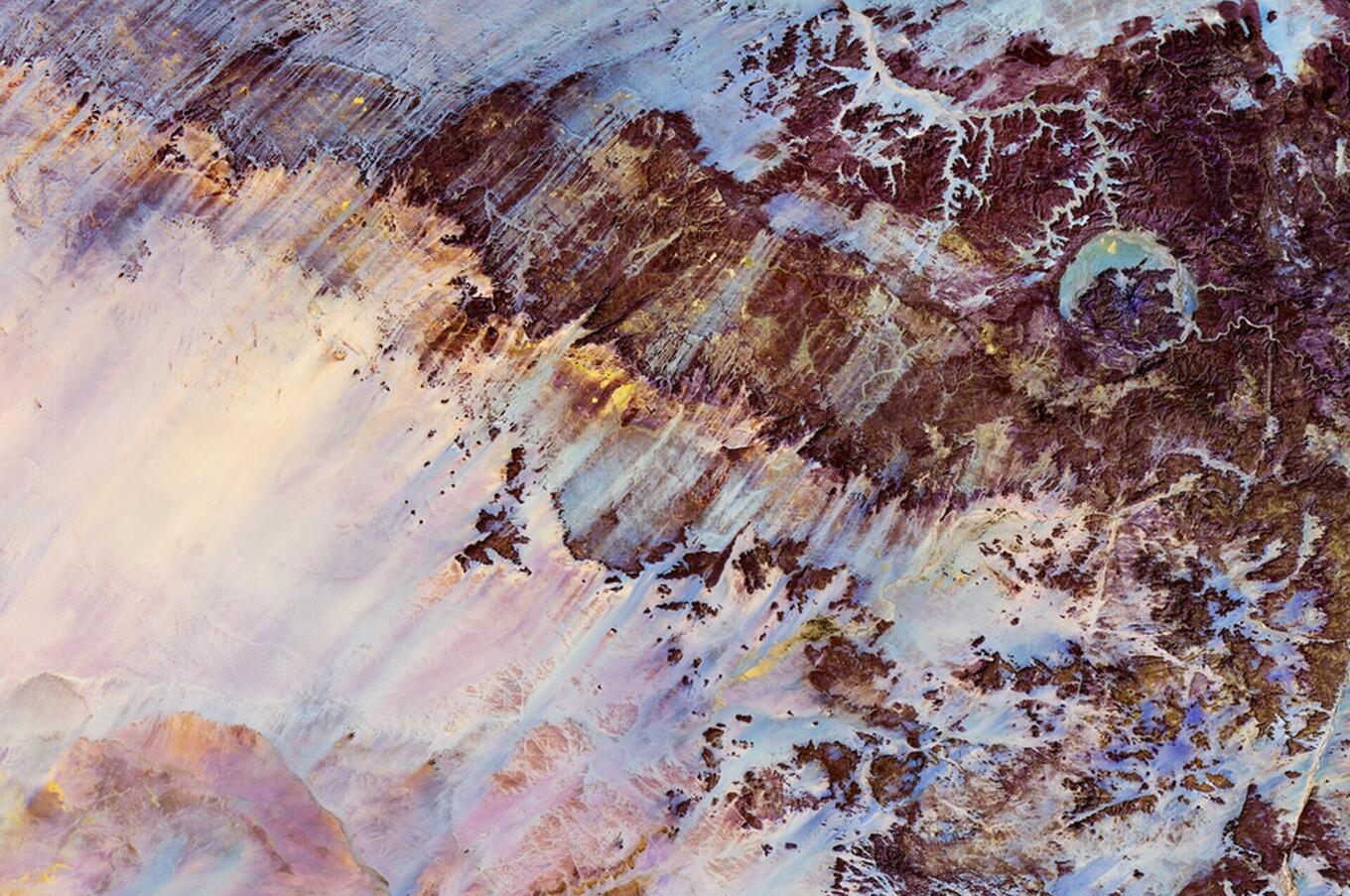 Satellite perspective of Lake Chad. Photo by USGS for Unsplash.