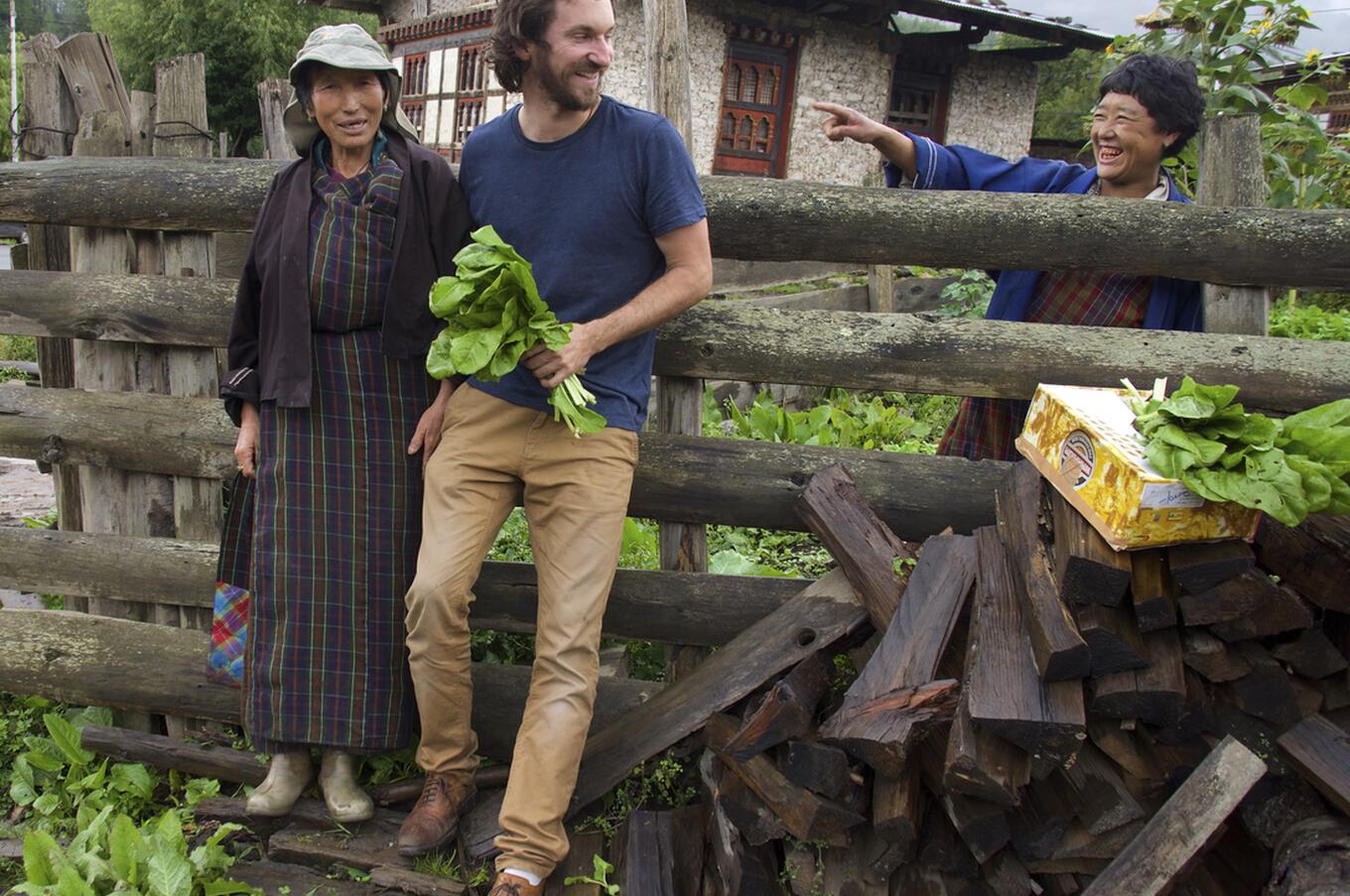 Matt at a local farm Butan Matt Family Farm