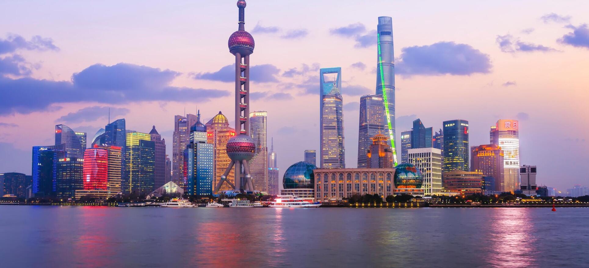 luxury travel around the world Shanghai skyline.