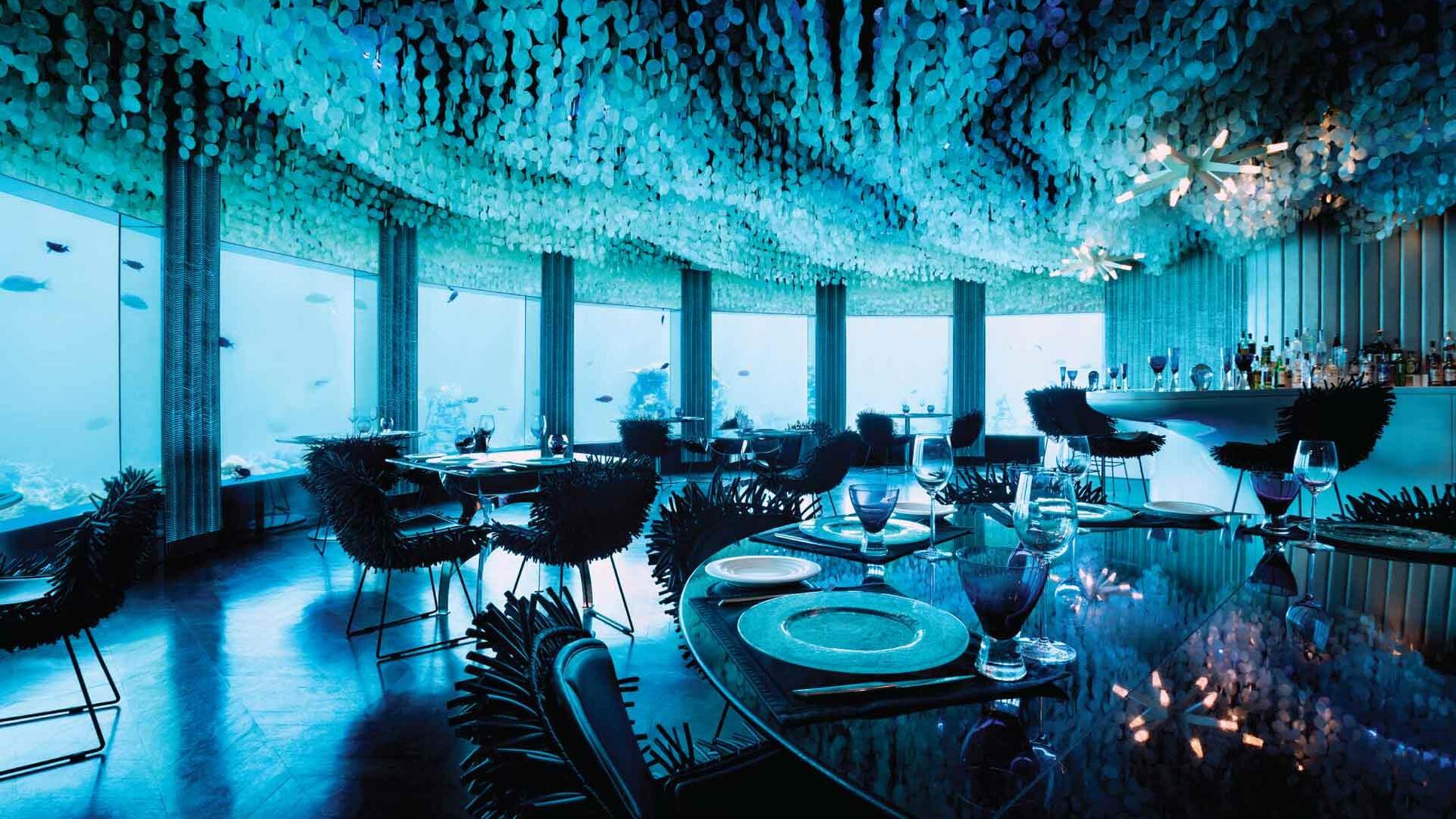 luxury restaurant maldives subsix