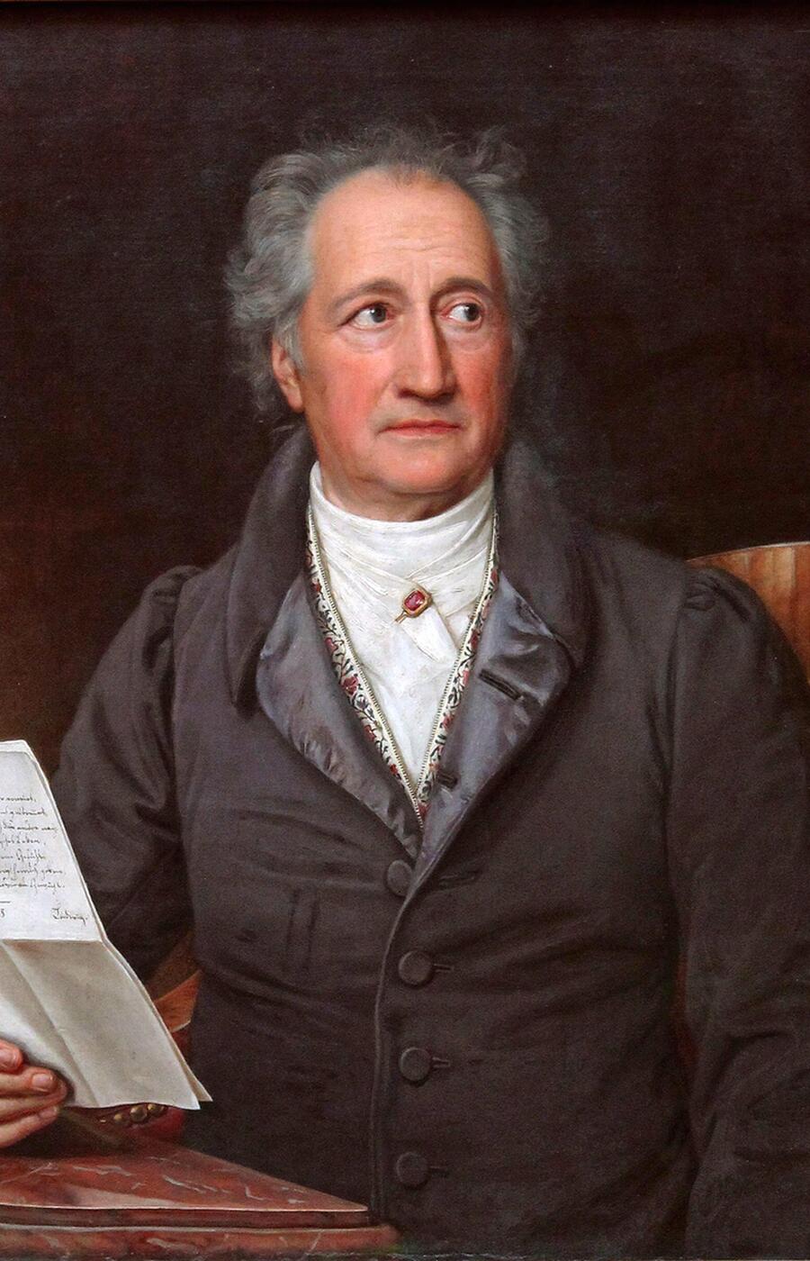 Portrait of the German writer J.W Goethe. Trip to Italy portrait Goethe