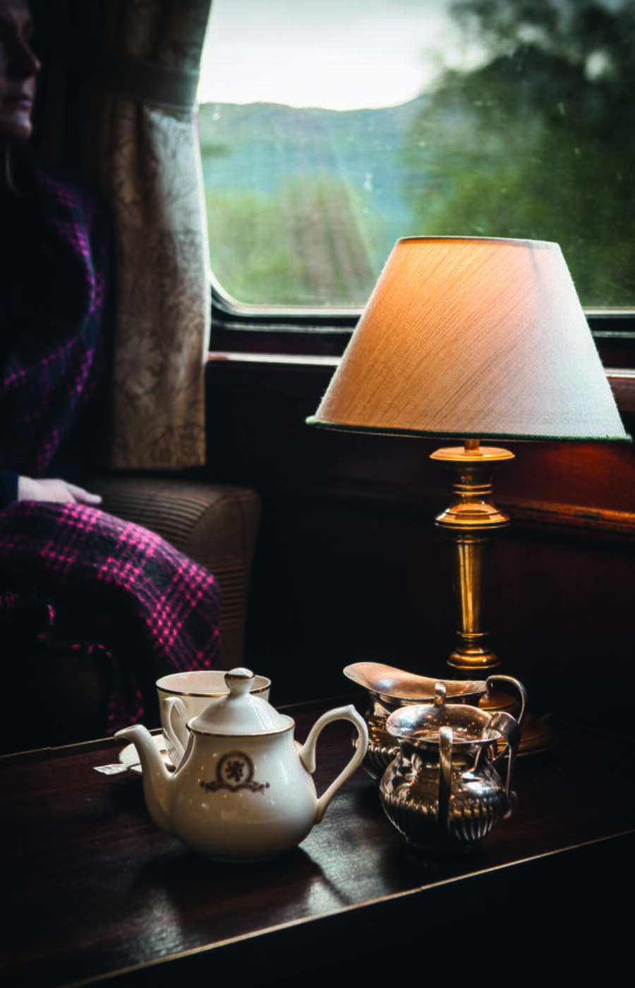 Tea time "in style", an exclusive tradition that cannot be missed on board this train. luxury train travel Scotland Belmond Royal Scotsman