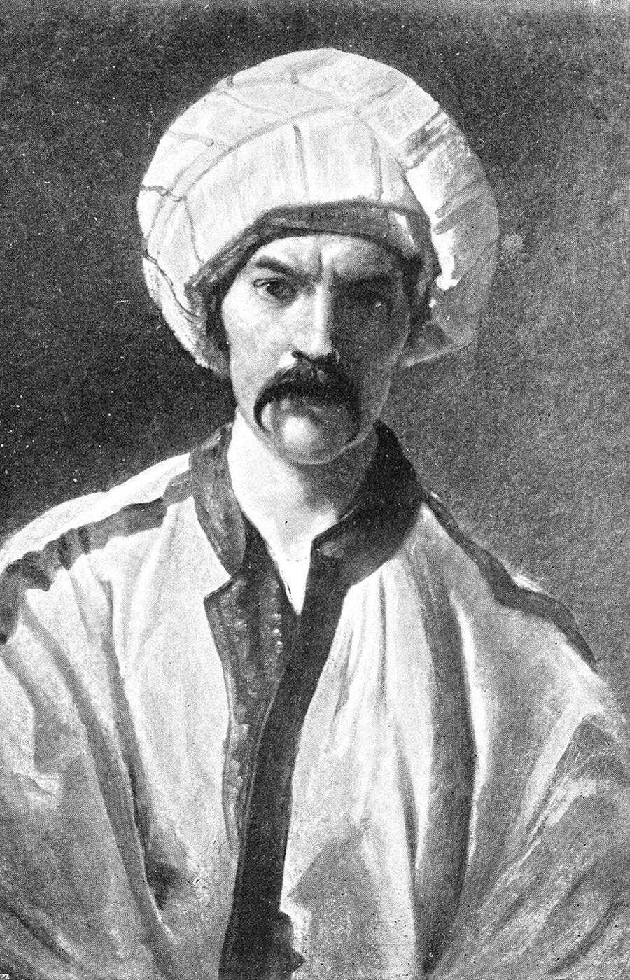 Richard F. Burton in a portrait during the years he spent in India and Pakistan. richard francis burton