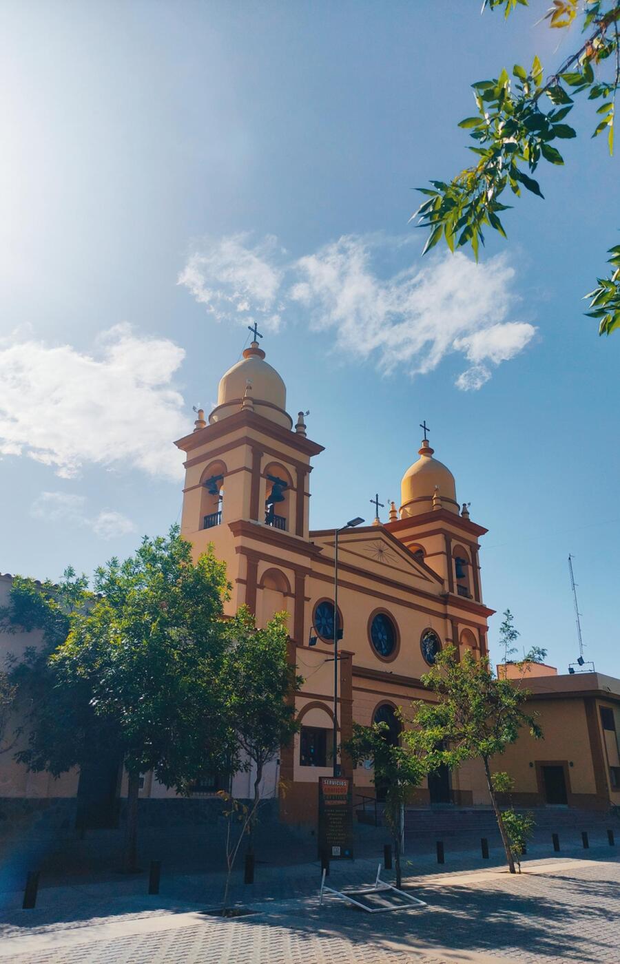 The colonial church in the town of Cafayate. cafayate church
