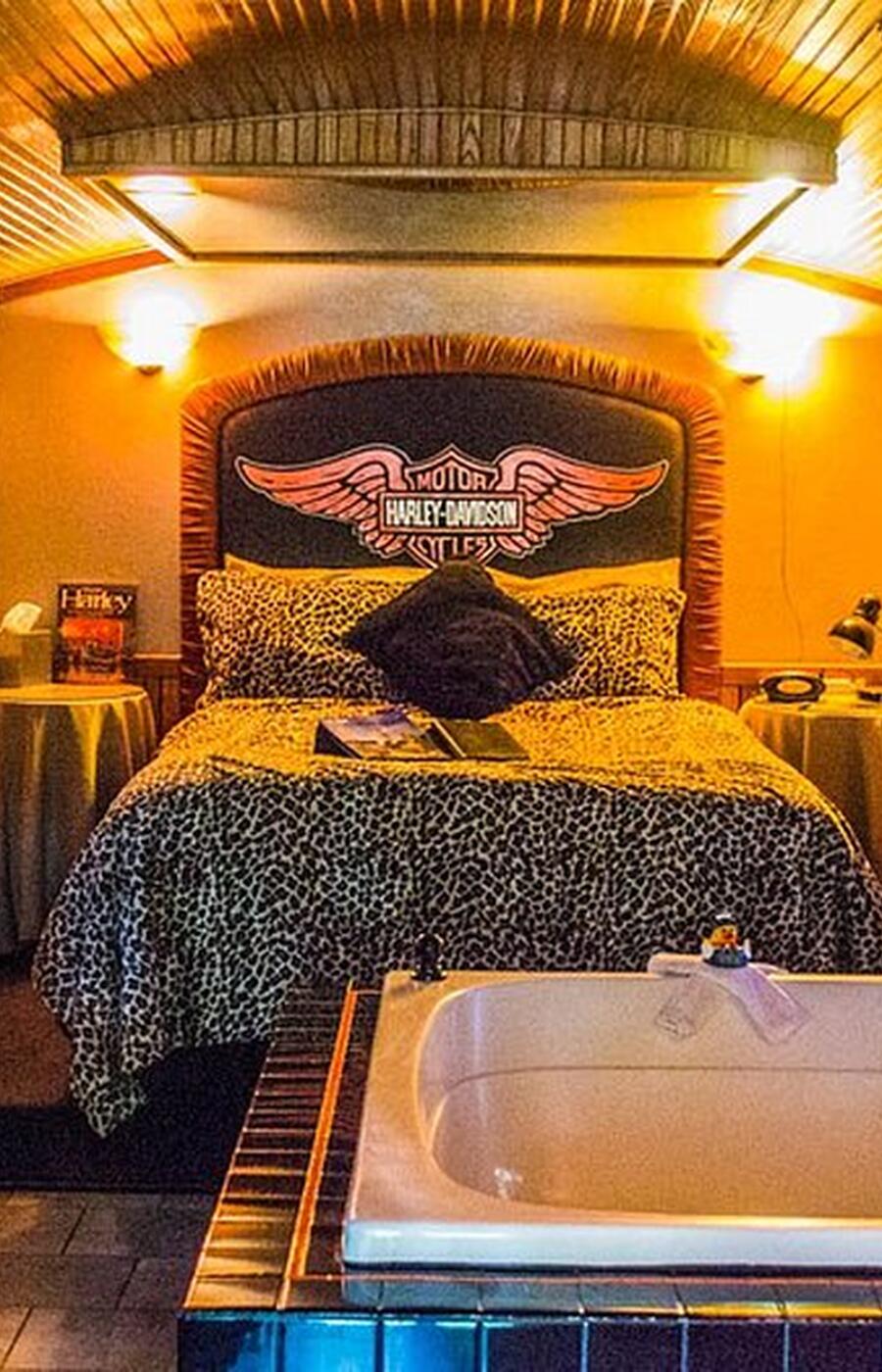 Harley Davidson inspired room. Photo room