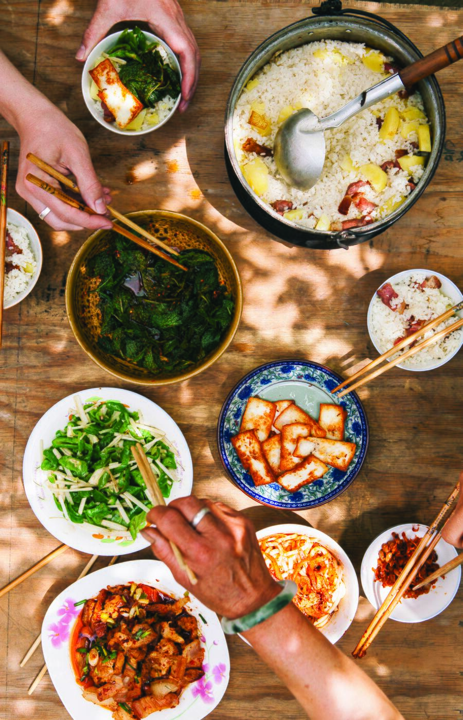 At many Chinese tables, sharing dishes is essential: taste is built in community and there is no 'individual food'. Yunan Fuchsia Dunlop Chinese cuisine